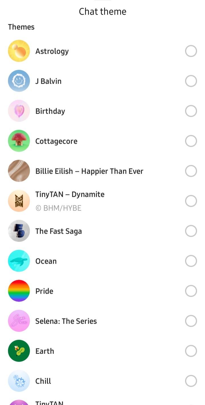 instagram chat themes